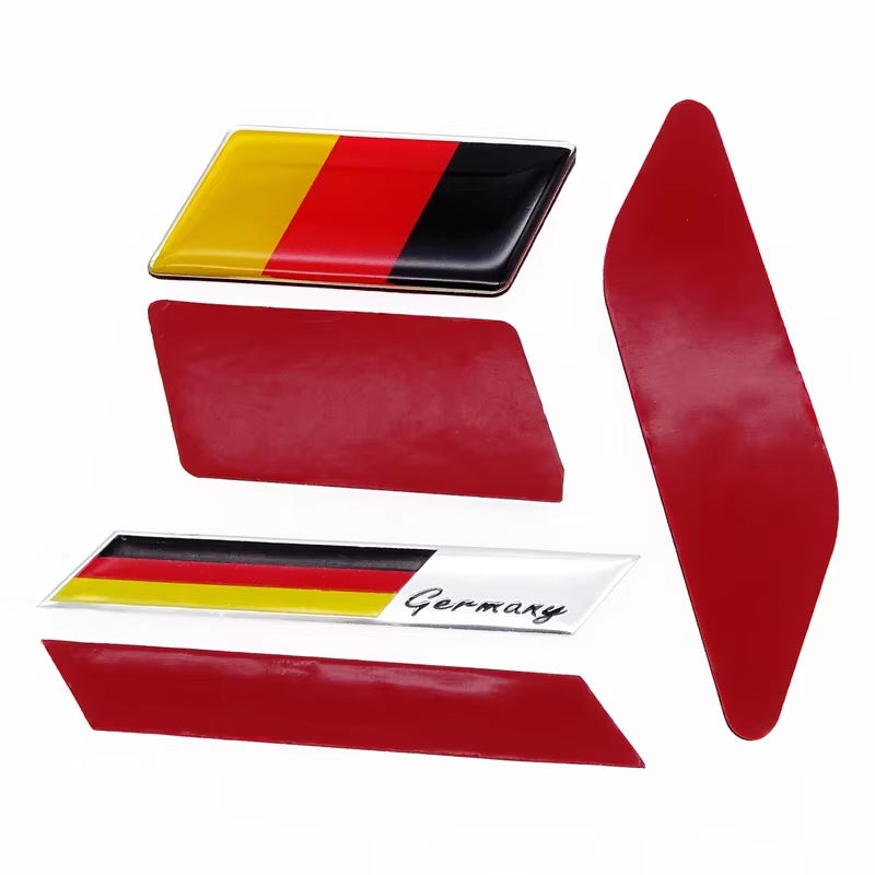 For Benz VW Audi Golf German Flag Emblem Badge Emblem Deutsch Bumper Front Grille Decal Decoration Car Sticker Universal