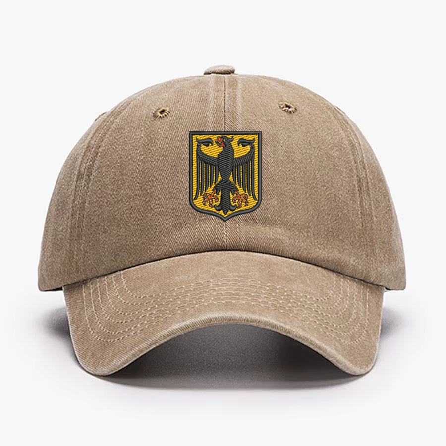 Deutschland Germany Coat of Arms Shield Embroidery Vintage Men Baseball Caps Women Soft Cotton Washed Soft Dad Cap Hats