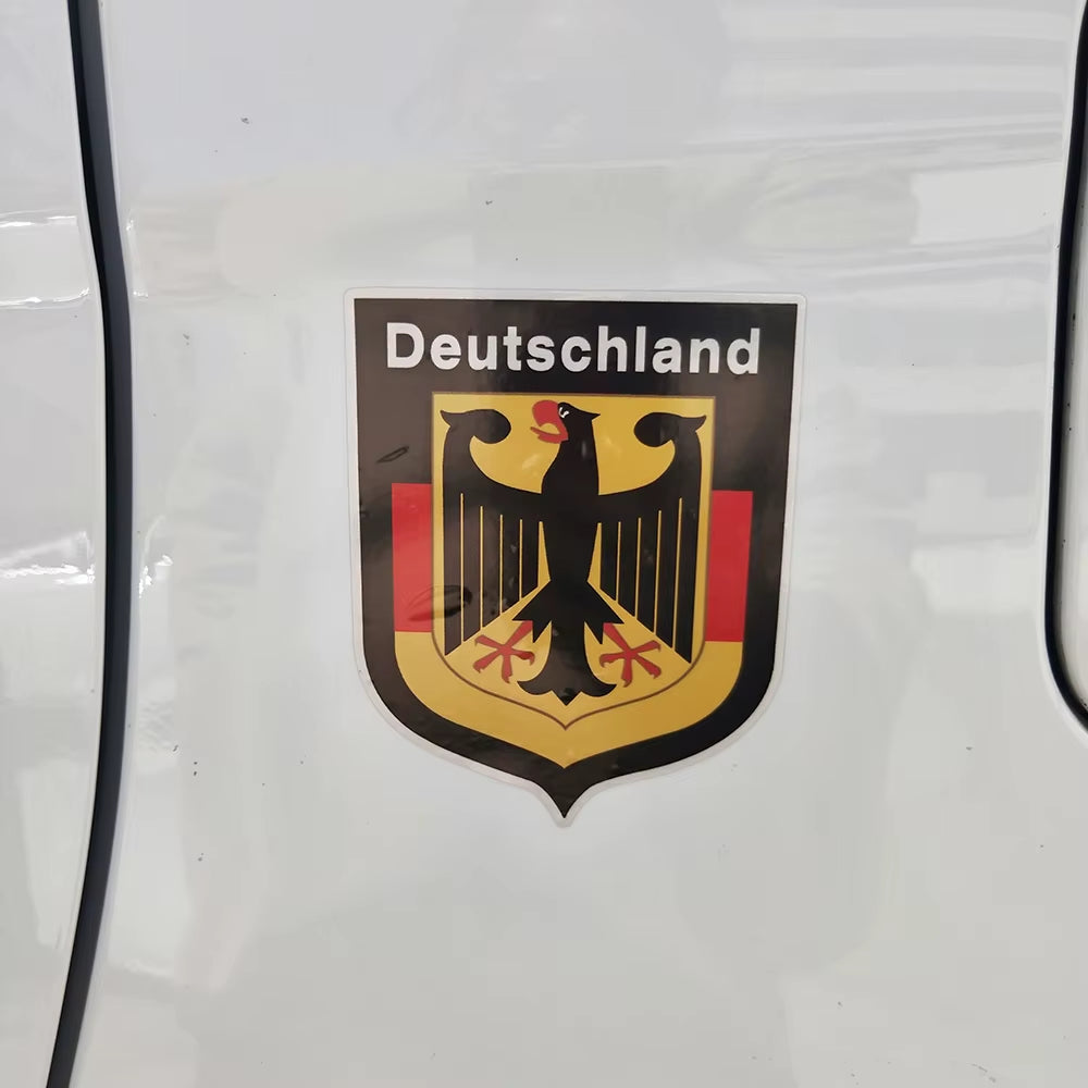 V1447# Car Sticker for German Shield Deutschland Flag Decal Waterproof Car Accessories Decor Pegatinas Para Coches