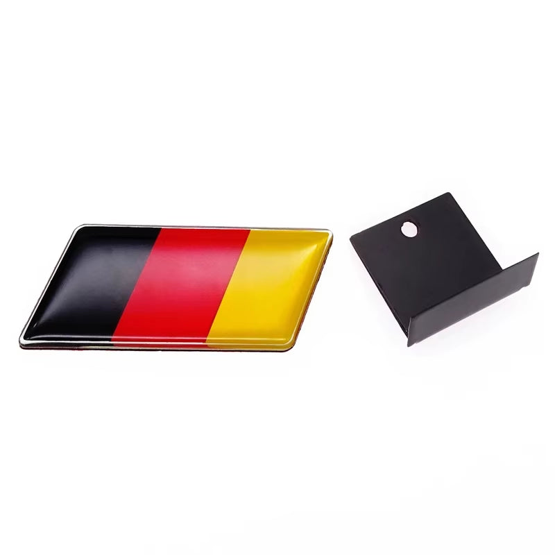 For Benz VW Audi Golf German Flag Emblem Badge Emblem Deutsch Bumper Front Grille Decal Decoration Car Sticker Universal