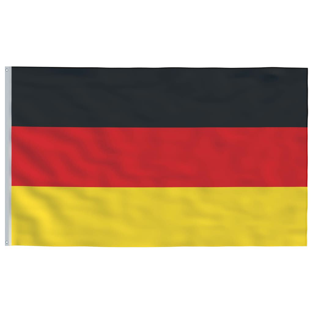 Flagge Deutschlands Mit Mast 6,23 M Aluminium