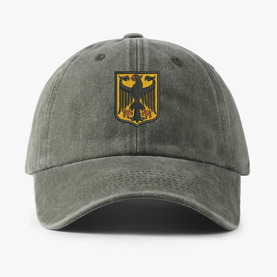 Deutschland Germany Coat of Arms Shield Embroidery Vintage Men Baseball Caps Women Soft Cotton Washed Soft Dad Cap Hats