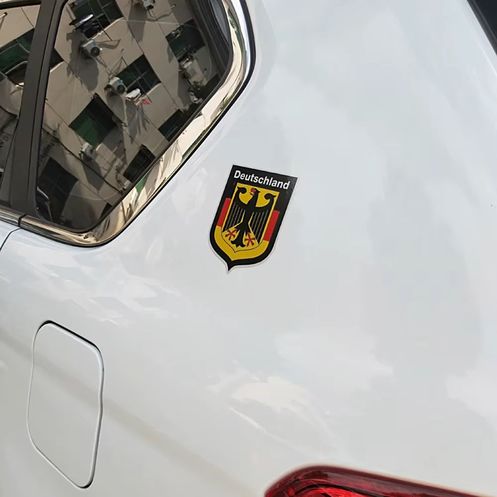 V1447# Car Sticker for German Shield Deutschland Flag Decal Waterproof Car Accessories Decor Pegatinas Para Coches