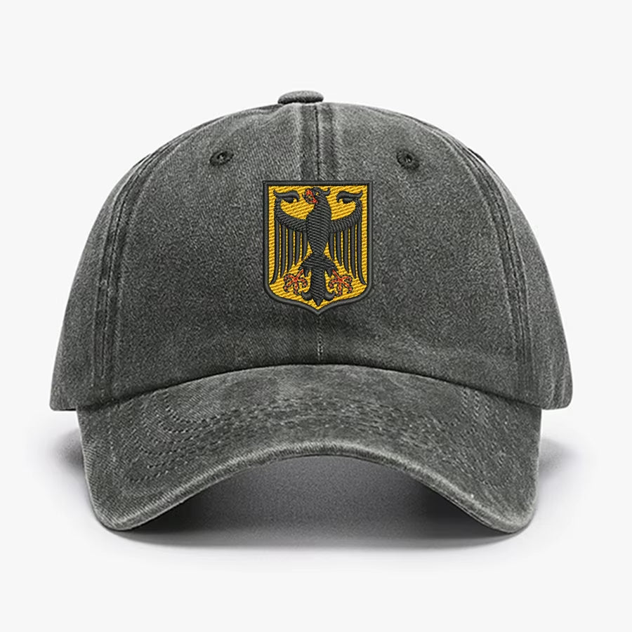 Deutschland Germany Coat of Arms Shield Embroidery Vintage Men Baseball Caps Women Soft Cotton Washed Soft Dad Cap Hats