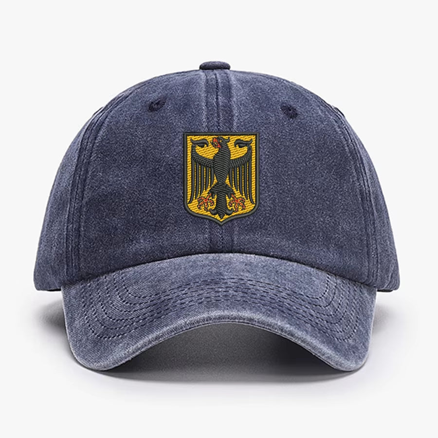 Deutschland Germany Coat of Arms Shield Embroidery Vintage Men Baseball Caps Women Soft Cotton Washed Soft Dad Cap Hats