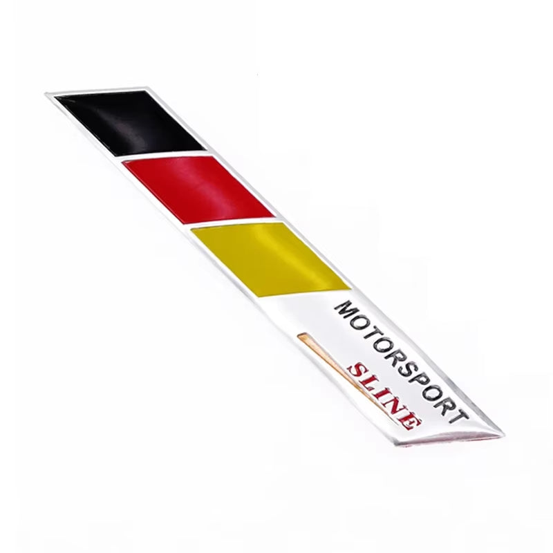 For Benz VW Audi Golf German Flag Emblem Badge Emblem Deutsch Bumper Front Grille Decal Decoration Car Sticker Universal
