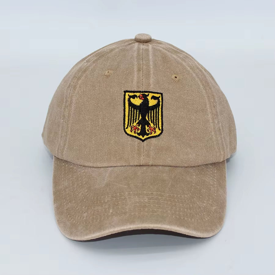 Deutschland Germany Coat of Arms Shield Embroidery Vintage Men Baseball Caps Women Soft Cotton Washed Soft Dad Cap Hats