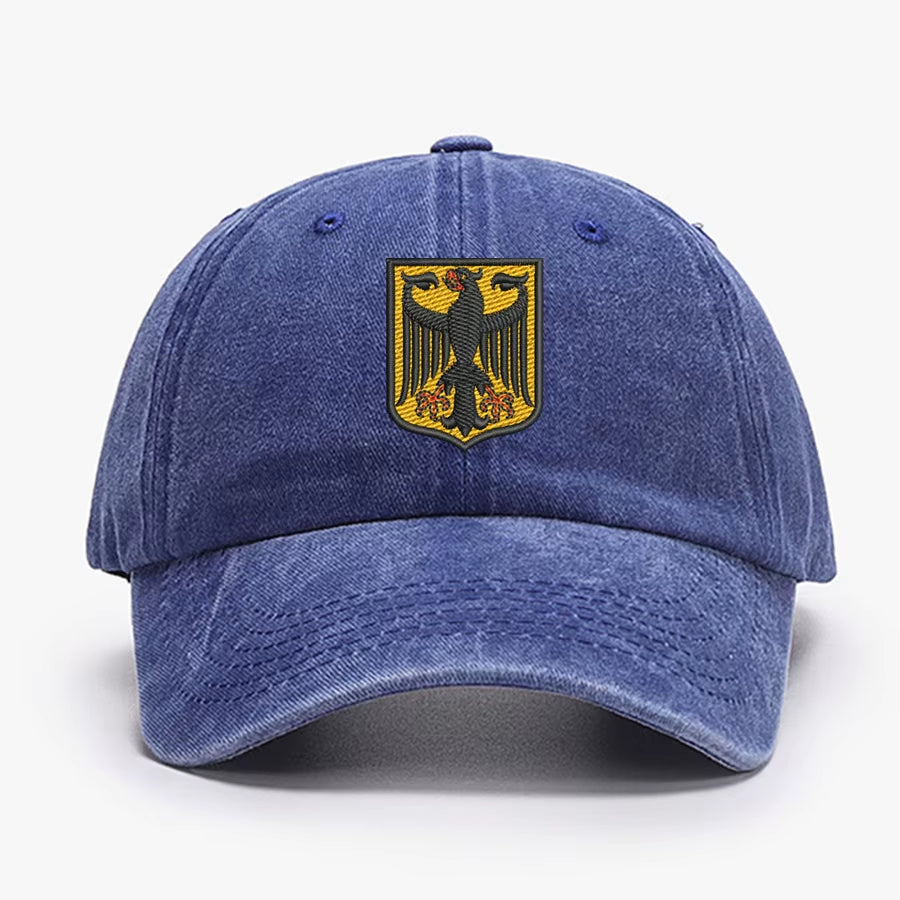 Deutschland Germany Coat of Arms Shield Embroidery Vintage Men Baseball Caps Women Soft Cotton Washed Soft Dad Cap Hats
