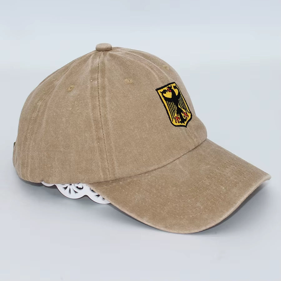 Deutschland Germany Coat of Arms Shield Embroidery Vintage Men Baseball Caps Women Soft Cotton Washed Soft Dad Cap Hats