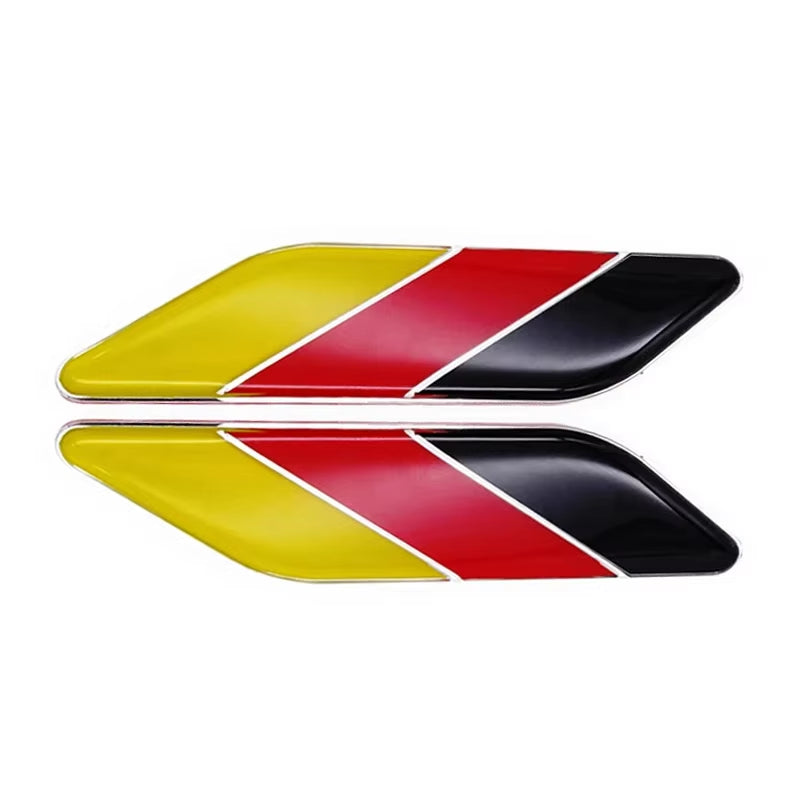 For Benz VW Audi Golf German Flag Emblem Badge Emblem Deutsch Bumper Front Grille Decal Decoration Car Sticker Universal
