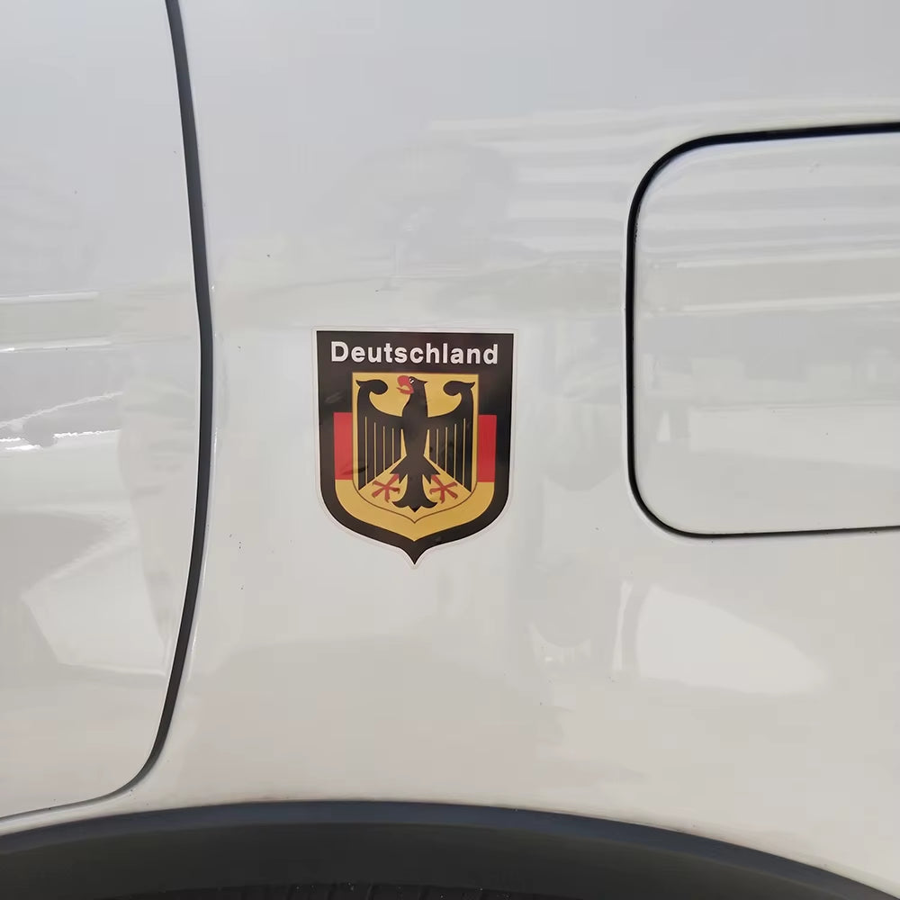 V1447# Car Sticker for German Shield Deutschland Flag Decal Waterproof Car Accessories Decor Pegatinas Para Coches