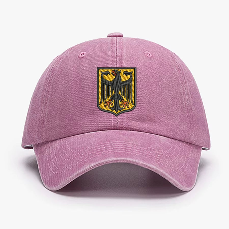 Deutschland Germany Coat of Arms Shield Embroidery Vintage Men Baseball Caps Women Soft Cotton Washed Soft Dad Cap Hats
