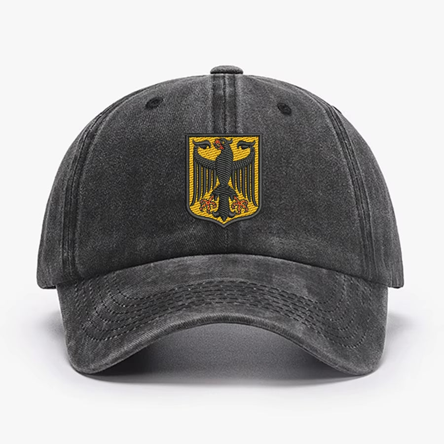 Deutschland Germany Coat of Arms Shield Embroidery Vintage Men Baseball Caps Women Soft Cotton Washed Soft Dad Cap Hats