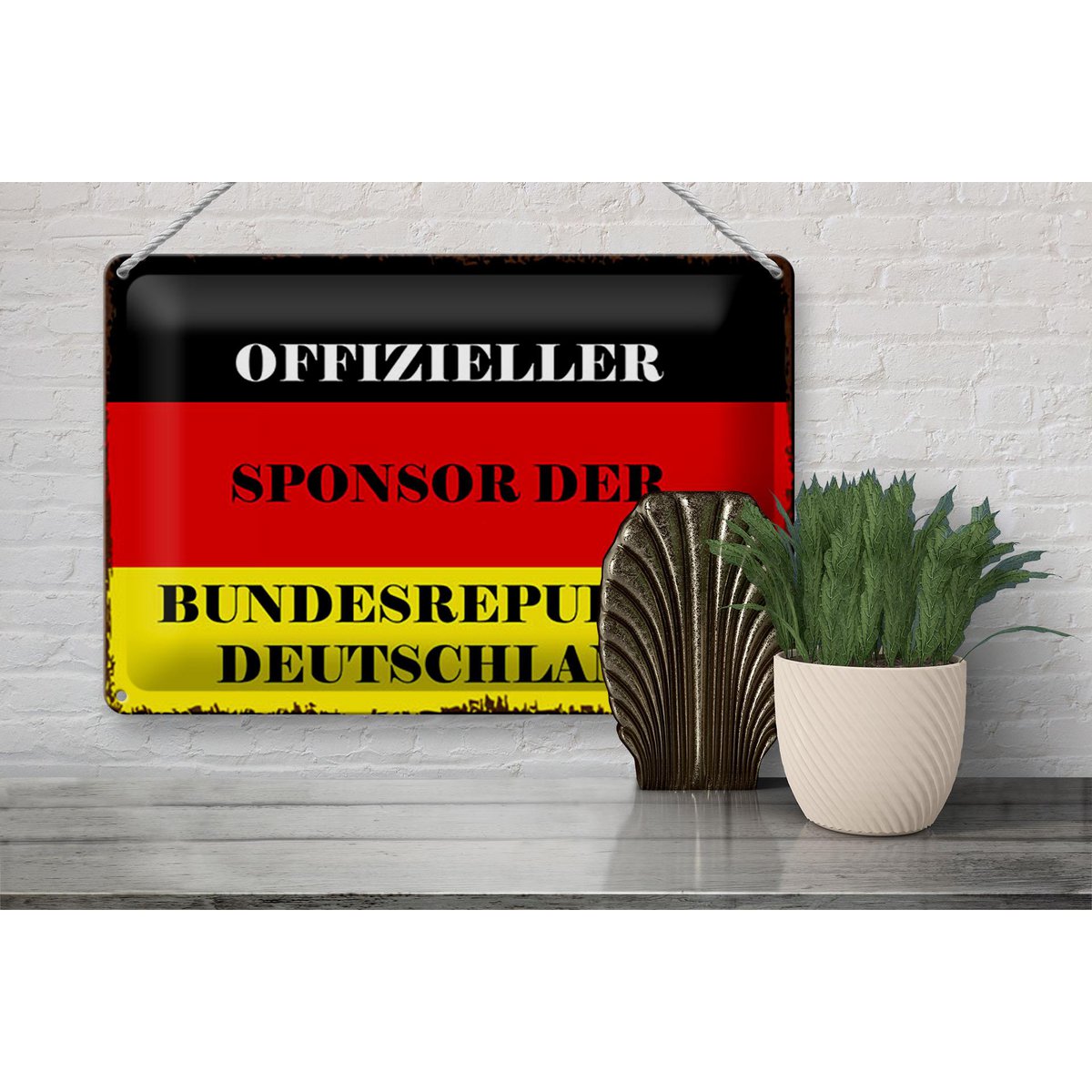 Blechschild „Offizieller Sponsor der BRD“ – 20 × 30 cm