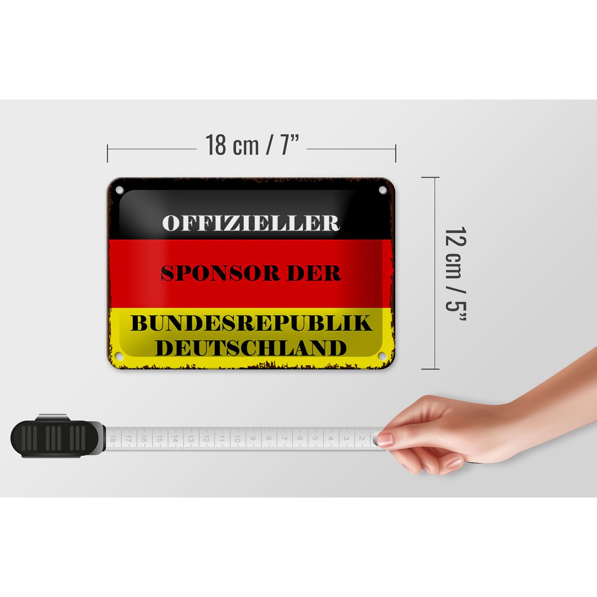 Blechschild „Offizieller Sponsor der BRD“ – 20 × 30 cm