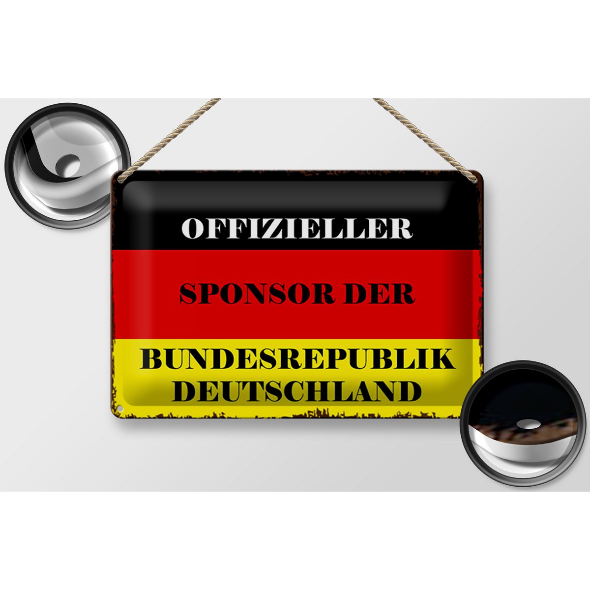Blechschild „Offizieller Sponsor der BRD“ – 20 × 30 cm
