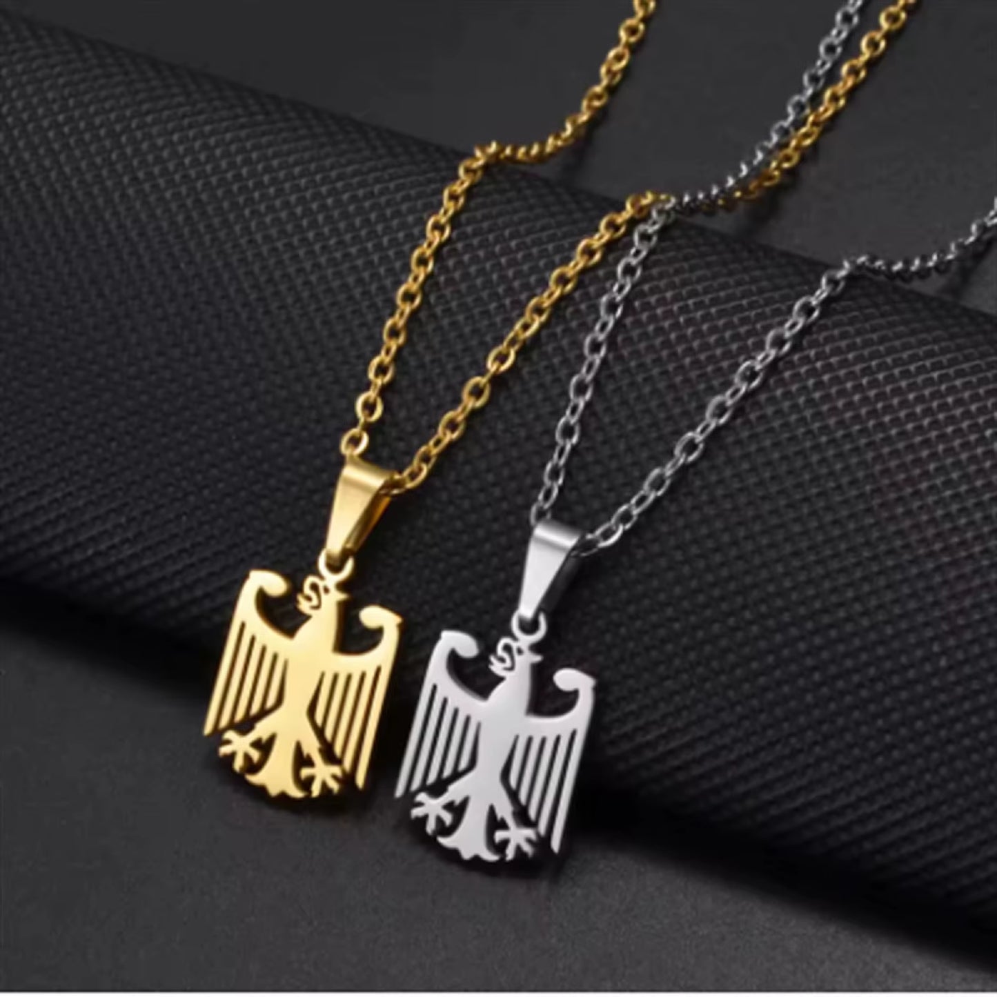 German Eagle Arms Flag Pendant Deutschland Necklace Ethnic Style Patriotic Jewelry Gift for Men Women